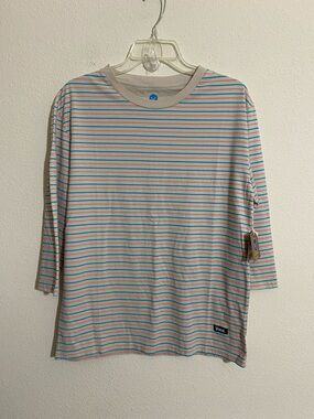 VAST Striped 2/3 Sleeve T-shirt Tops Women's Size M
